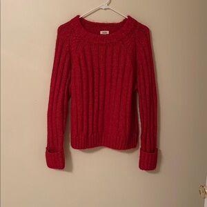 Bold Red Knit Top